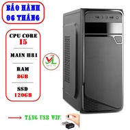 Cây máy tính H81 CPU Core I5 4460  Ram 8GB  SSD 240GB Tặng USB wifi