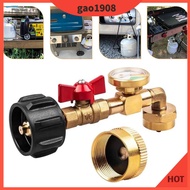 GAO* Propane Gas Transfer Valve Propane Tank Refill Gauge 1lb to 20lb Propane Tank Refill Adapter wi