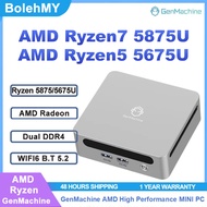 GenMachine  PRO Ryzen7 PRO 5875U / Ryzen5 PRO 5675U DUAL DDR4 3200Mhz M.2 PCIE 3.0 SSD MINI PC