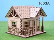 模型小木屋-雷射切割雕刻系列-CL-1003A (右向)成品