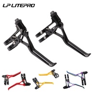 Lp litepro Folding Brake Lever Aluminum Alloy CNC Folding Bicycle Road Bike Small Wheel Bike V Brake Lever