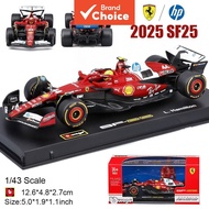 Bburago 1:43 F1 2025 Ferrari SF25 #16 Charles Leclerc #44 Lewis Hamilton  Bburago 1:43 F1 2025 Ferra