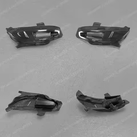 For Honda Civic FK7 FK8 Carbon Fiber Front Headlight Intake Air Vent Duct 2pcs car BodyKits