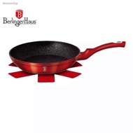 ✗(Ready Stock) Berlinger Haus 20cm/24cm/28cm/30cm Induction Non-Stick Frying Pan  - Burgundy Metalli