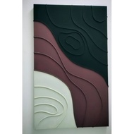 Abstract 3D Canvas Frame (Aesthetic frame,Canvas wall design,hiasan dinding,canvas timbul, 3Ddesign)