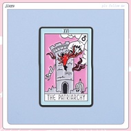 XVI The Patriarchy Tarot Enamel Pin Feminist Subversive Tarot Design Badge