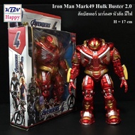 Model Figure Iron Man Hulk Buster 2.0 HeadHulk 2.0 Open Head Hug Green Size 17cm Full Metallic Color