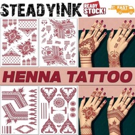 [𝚂𝚝𝚎𝚊𝚍𝚢𝙸𝙽𝙺] Henna Tattoo Temporary Tattoo Sticker Waterproof - Henna Sticker - Body Art Gift Makeup 