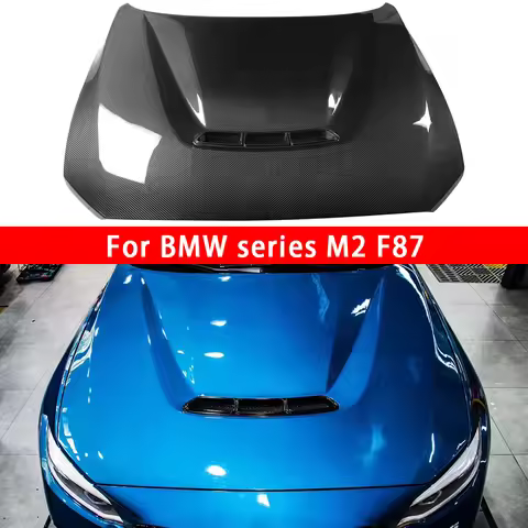 For BMW M2 F87 M2C Carbon Fiber Hood Engine Cover Hood Car Headliner Hood Cover P Style Upgrade body