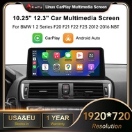 12.3'' 10.25'' Carplay Wayarles Paparan Multimedia Android Auto Skrin Linux Untuk Bmw Siri 1 2 F20 F
