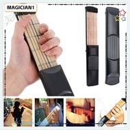 MAGICIAN Pocket Guitar, Maple Wood F/Beginne Chord Trainer, Durable 6 String 6 Fret Guitar Practice 
