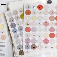 MUMUSHOP [TM00273] Morandi Color Dot Emoticon Sticker ins Symbol Mood Smiley Block Notebook Decorati