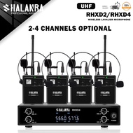 2/4 Channel UHF Wireless Headset Microphone/Lavalier Microphone System Wireless Microphone with Body