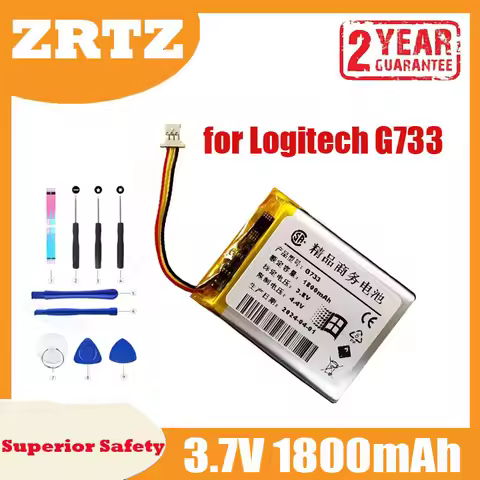 New ZRTZ 3.7V 1800mAh earphone Battery for Logitech G733 + Free Tools