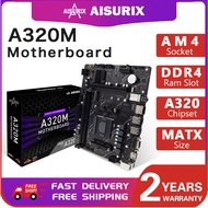 AISURIX A320M Motherboard ATX Support DDR4 Memory Socket AM4 Mobo SATA 3.0 6Gb/s 64GB USB Nvme A320