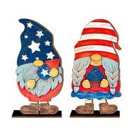 [doverywell]   Red White Blue Gnome Gnome Table Ornament 2 Pcs 4th of July Patriotic Gnome Decoratio