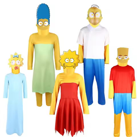 Simpsons Animation Same Style Jumpsuit Cosplay Costume Stage Performance Costume Cos