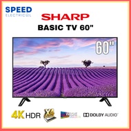 [SABAH ONLY] SHARP LED TV 60INCH BASIC 4K LED TV 4TC60CH1X 电视 TV 60INCI BASIC TV