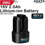 DELI Li-Ion Battery 16V 2.0Ah DE-DC16A2 Rechargeable Lithium Ion Battery for Cordless Drill Cordles