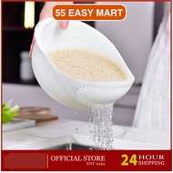 🔥READY STOCK🔥 55 EASY MART 2 WAYS Multifunctional Drain Basket Rice Washing Sieve Portable EM0052