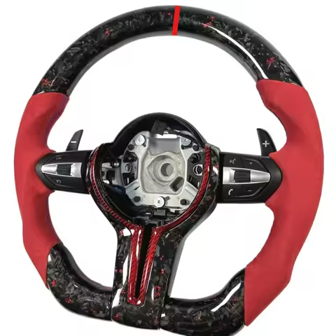 Red Suede Forged Carbon Fiber Steering Wheel for BMW F10 M5 F30 M4 F82 M3 F80 M2 M1 M3 M6 X3m X5m X6