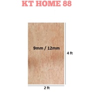 [2ft x 4ft] Papan Plywood / Solid Plywood 9mm 12mm