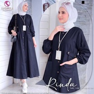 Alaydrus Collection Syaqila Black Abaya Turkey Gamis Syari Muslimah Jetblack Material Black Pocket D