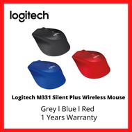 Logitech M331 Silent Wireless Mouse (BLACK/RED/BLUE)