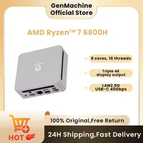 Windows 11 DDR5 6400Mhz WIFI6 Mini Pc Gaming Computer GenMachine Mini PC USB4 2.5G LAN Ryzen 7840U E