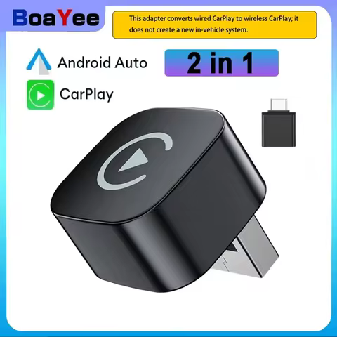 2in1 Wireless Carplay Adapter For iPhone android auto apple Wireless Carplay Mini USB Ai Box Carplay