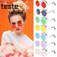 Metal Sunglasses Disco Hippie Retro Circle Glasses