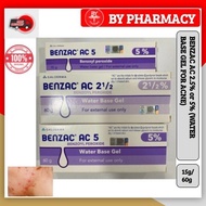 BENZAC AC 5% (WATER BASE GEL) 15G OR 60G / 2.5% 60G Benzoyl Peroxide for pimple/acne/ krim jerawat