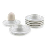 Egg Stand Egg Cup Set Portable White Egg Cups Set for Boiled Eggs Bpa Free Durable Holders