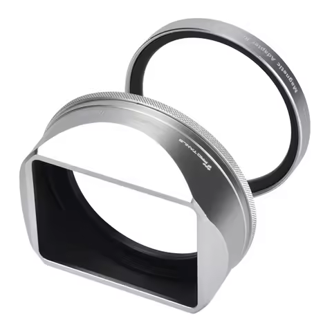 PRO TANLE Fujifilm X100VI Lens Hood Square Metal Lens Hood Magnetic Installation Replacement for Fuj