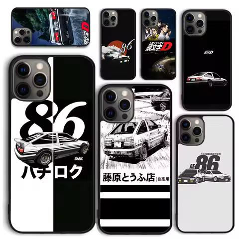 Amine INITIAL D AE86 Car Phone Case for iPhone 17 Air 16 15 14 12 13 PLUS 11 PRO MAX Back Cover Fund