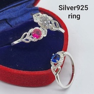 (R1409)original 925 silver stone ring for ladies(cincin perak 925 until perempuan)