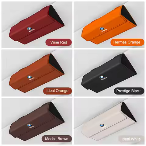 Leather Car Visor Glasses Case Portable for BMW E46 E60 E92 E90 F10 F07 G20 G30 G70 G11 X1X3 X5X6 X7