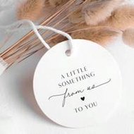 100PCS Gift Tags With Letter "A Little Something From Us To You", 4.5cm/1.77inch Circle Thank You Ta