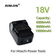High Capacity 6000mAh/8000mAh/10000mAh 18V Lithium Replacement Battery for Hitachi Power Tools 2
