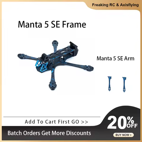 Axisflying Manta 5 SE Squeshed X Frame and Arm Parts for Manta 5 SE FPV Cinematic Drone