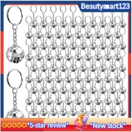 96Pcs Mini Disco Ball Keychains Disco Ball Favors Mirror 70s 80s 90s Disco Keychain Bulk Silver Disc
