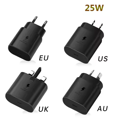 EU/US/UK/AU Samsung Z Fold 7 6 5 25W Super Fast Charger Usb Type C Cargador Adapter For Galaxy A25 A