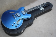 Gibson Dave Grohl Signature DG 335 Metallic Pelham Blue Semi Hollow Body Jazz Electric Guitar Dual D
