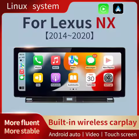 10.25" Wireless Carplay For Lexus NX NX200 NX200T NX300h 2014-2020 Linux system Android Auto Mirrori