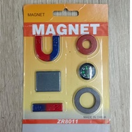 U magnet, round magnet, square magnet and compass magnet