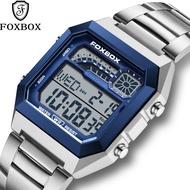 FOXBOX Digital Watch For Men Waterproof Fashion Stainless Steel Watch