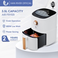HAN RIVER Air Fryer 3.5L Non-Stick Coating Oil Free Smokeless Multifunctional Cooking 800W Low Watt