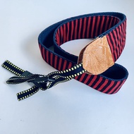 [Big Cat Loves Toys] Camera Strap Striped Leather Shoulder Bagged Storage