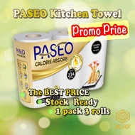 Tissue PASEO Kitchen TIP TOP 3 ROLL - Tissue PASEO Elegant Kitchen Towel 3 in 1 READY