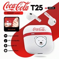 หูฟังไร้สาย T25 Bluetooth ซึ่งครึ่งแทรกในหูพร้อมพื้นผิวหนังสำหรับการออกกำลังกาย ฟังเพลง และเล่นเกม